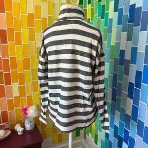 J. Crew Black and White Striped Top